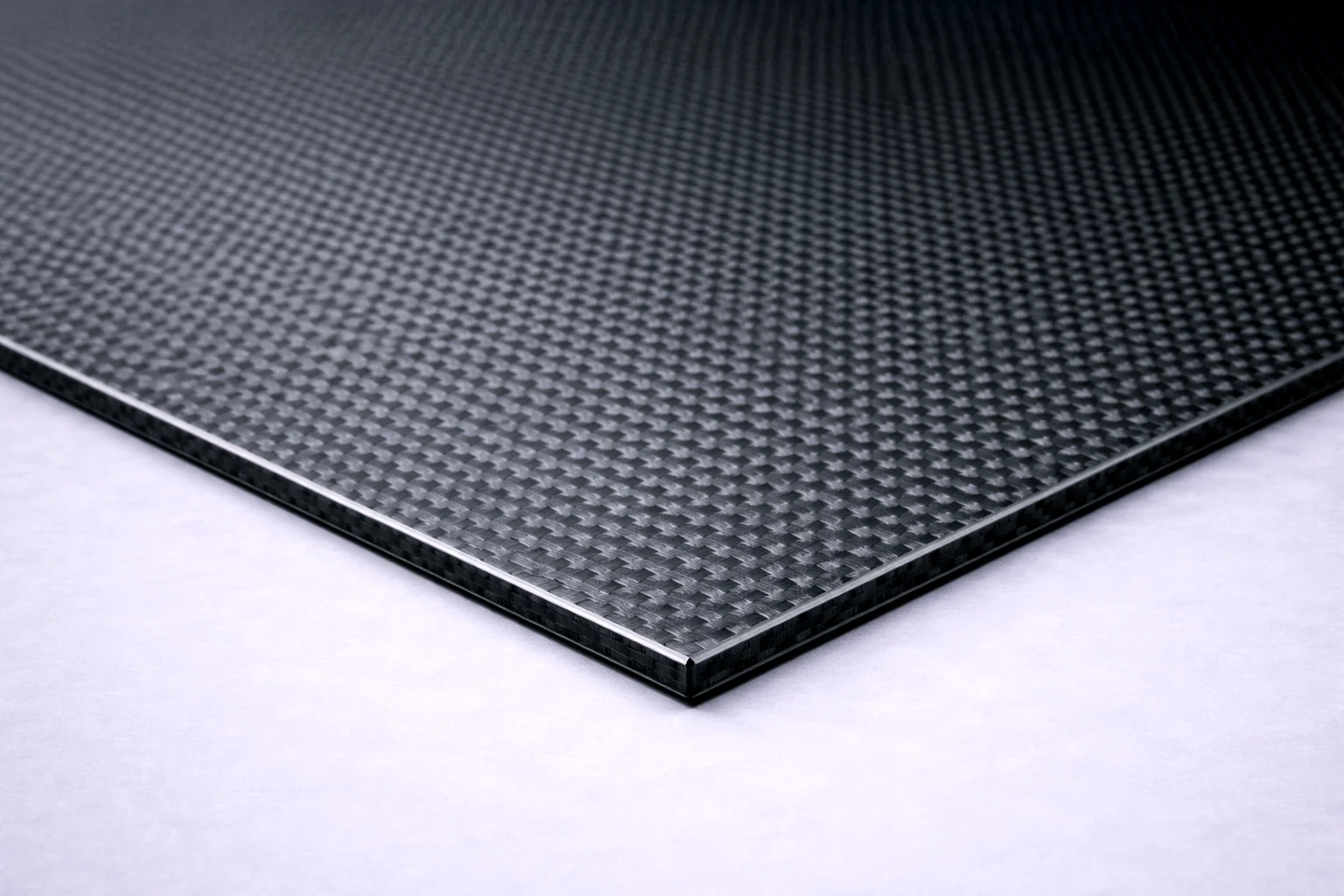 Angled view of carbon component with integrated touch controls